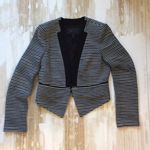 BCBG stripe blazer in ponte knit